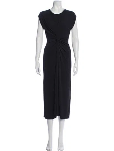 Pre-owned Day Birger Et Mikkelsen Crew Neck Midi Length Dress In Black