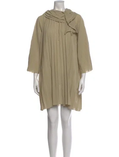 Pre-owned Day Birger Et Mikkelsen Crew Neck Mini Dress In Neutral