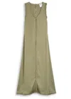Day Birger Et Mikkelsen Dasha Fringe-trimmed Crepe Midi Dress In Green