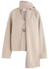 Day Birger Et Mikkelsen Desiree Scarf-effect Felt Jacket In Cream