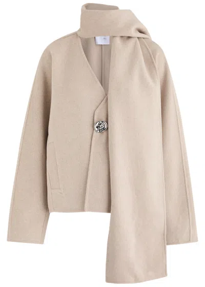 Day Birger Et Mikkelsen Desiree Scarf-effect Felt Jacket In Cream