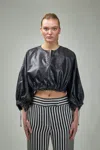 Day Birger Et Mikkelsen Dorothy Fine Polished Leather Shirt In Black