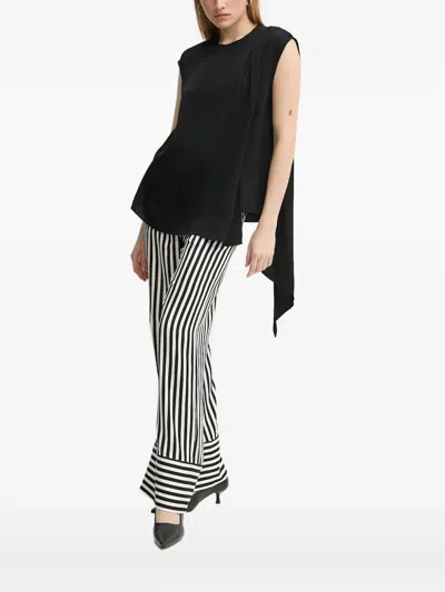 Day Birger Et Mikkelsen Draped-shoulder Top In Black