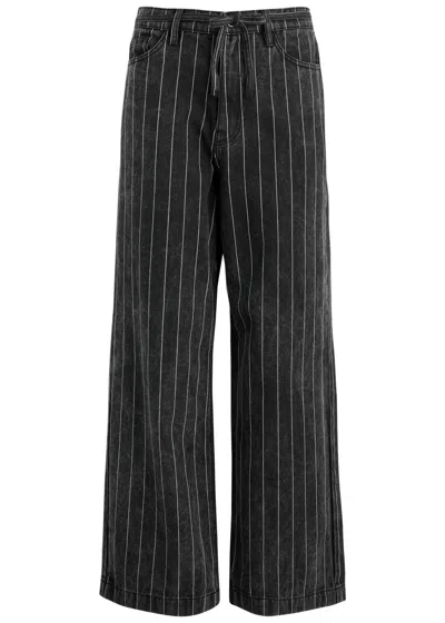 Day Birger Et Mikkelsen Elijah Striped Wide-leg Jeans In Black
