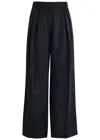 Day Birger Et Mikkelsen Enzo Tapered-leg Satin Trousers In Black