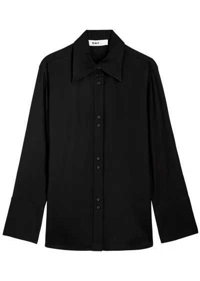 Day Birger Et Mikkelsen Felix Satin Shirt In Black