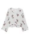 Day Birger Et Mikkelsen Newman Floral-print Chiffon Blouse In White