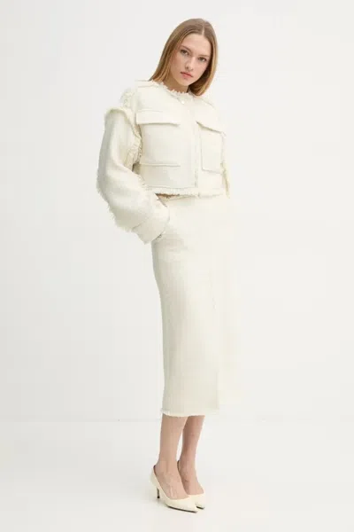 Day Birger Et Mikkelsen Frayed Tweed Jacket In Neutral