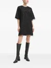 Day Birger Et Mikkelsen Fringe-detail Short-sleeve Dress In Black