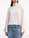 Day Birger Et Mikkelsen Funnel-neck Flared-cuff Top In Pink