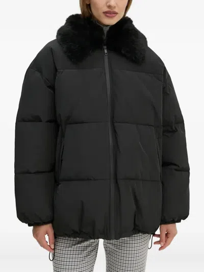 Day Birger Et Mikkelsen Fur-collar Puffer Jacket In Black