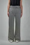 Day Birger Et Mikkelsen Gabin Striped Viscose Pant In Black