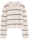 Day Birger Et Mikkelsen Gaby Striped Brushed-knit Jumper In Off White