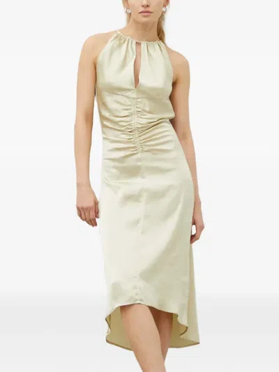 Day Birger Et Mikkelsen Gathered Keyhole Midi Dress In Neutral