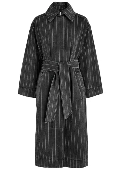 Day Birger Et Mikkelsen Hobbes Striped Denim Coat In Black