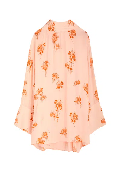 Day Birger Et Mikkelsen Jay Printed Crepe Dress In Orange