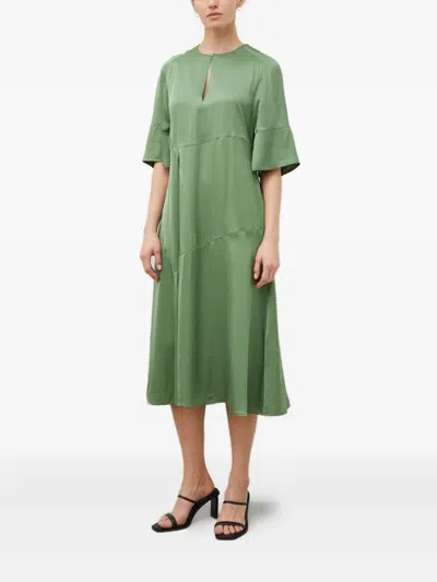 Day Birger Et Mikkelsen Keyhole-detail Midi Dress In Green
