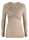 Day Birger Et Mikkelsen Kira Wrap-effect Cotton-blend Top In Beige