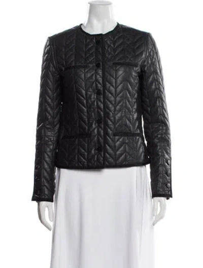 Pre-owned Day Birger Et Mikkelsen Lamb Leather Jacket In Black