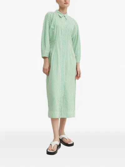 Day Birger Et Mikkelsen Laurie Striped Midi Dress In Green