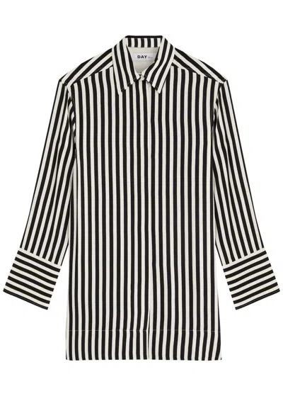 Day Birger Et Mikkelsen Lea Striped Satin Shirt In Black