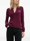 Day Birger Et Mikkelsen Logo-intarsia Cardigan In Purple