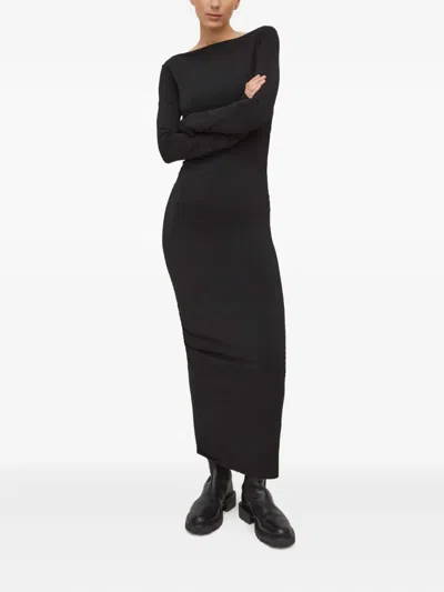 Day Birger Et Mikkelsen Long-sleeve Gathered Dress In Black