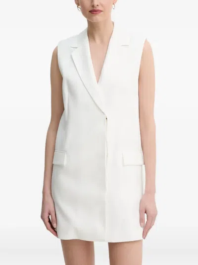 Day Birger Et Mikkelsen Notched-lapel Sleeveless Dress In White