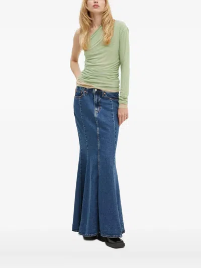 Day Birger Et Mikkelsen One-shoulder Ruched Top In Green