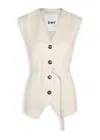 Day Birger Et Mikkelsen Palmer Woven Waistcoat Top In White