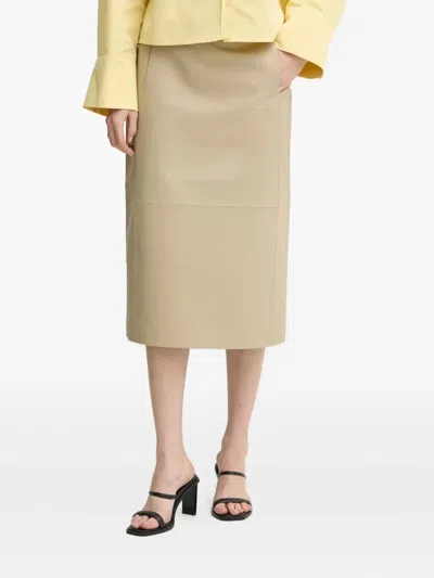 Day Birger Et Mikkelsen Panelled Midi Skirt In Neutral