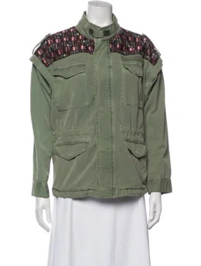 Pre-owned Day Birger Et Mikkelsen Patterned Utility Jacket In Green