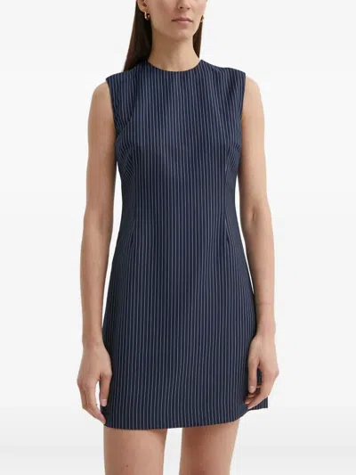 Day Birger Et Mikkelsen Pinstripe Sleeveless Dress In Blue