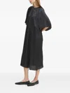 Day Birger Et Mikkelsen Pleated-panel Midi Dress In Black