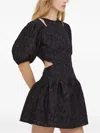 Day Birger Et Mikkelsen Puff-sleeve Cut-out Mini Dress In Multi