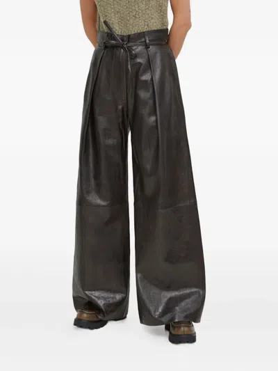 Day Birger Et Mikkelsen Ricardo Leather Trousers In Black