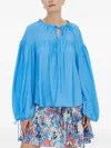 Day Birger Et Mikkelsen Ruffled Tie Blouse In Blue