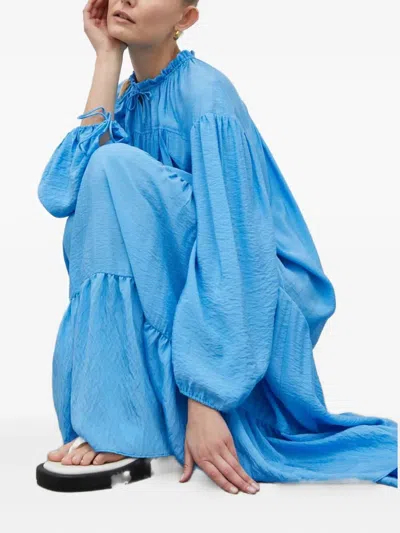 Day Birger Et Mikkelsen Ruffled Tiered Maxi Dress In Blue