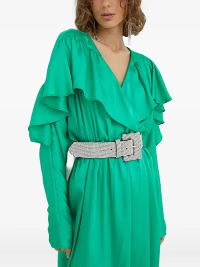 Day Birger Et Mikkelsen Ruffled Wrap Dress In Green