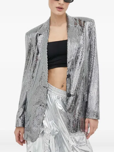 Day Birger Et Mikkelsen Sequined Buttoned Blazer In Gray