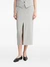 Day Birger Et Mikkelsen Side-split Midi Skirt In Gray