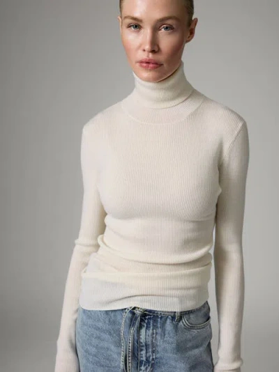 Day Birger Et Mikkelsen Sierra Roll Neck Slim Fit Sweater In White
