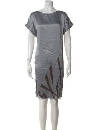 Pre-owned Day Birger Et Mikkelsen Silk Knee-length Dress In Gray