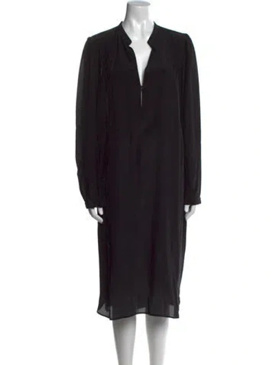 Pre-owned Day Birger Et Mikkelsen Silk Midi Length Dress In Black