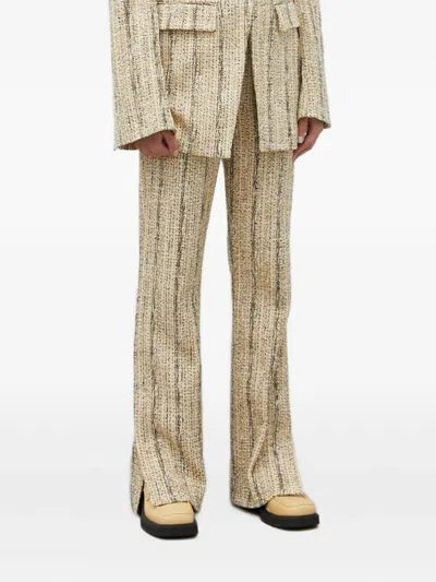 Day Birger Et Mikkelsen Slit-detailed Tweed Trousers In Brown
