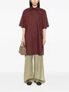 Day Birger Et Mikkelsen Stanton Cotton Mini Shirt Dress In Burgundy