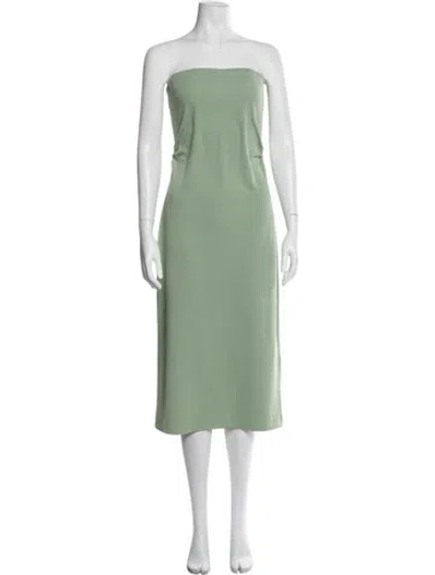 Pre-owned Day Birger Et Mikkelsen Strapless Midi Length Dress In Green