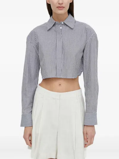 Day Birger Et Mikkelsen Striped Cropped Shirt In Blue