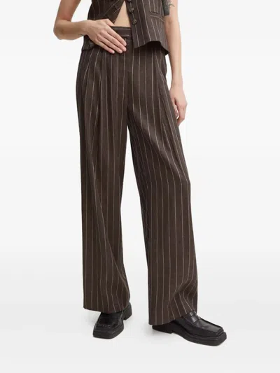 Day Birger Et Mikkelsen Striped Trousers In Brown