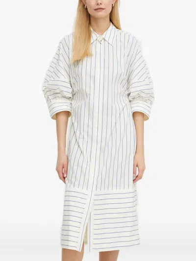 Day Birger Et Mikkelsen Striped Midi Dress In White